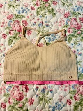 Danskin Beige Ribbed Seamless Bralette